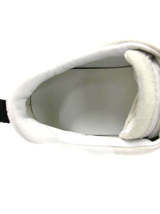 Hermes Unisex Bouncing Canvas Sneakers in White - E-SEVEN STORE Hermes Bouncing Sneaker White